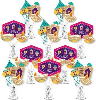 Big Dot of Happiness Happy Diwali - Festival of Lights Party Centerpiece Sticks - Showstopper Table Toppers - 35 Pieces