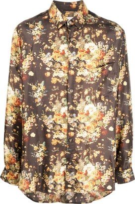 Floral-Print Long-Sleeve Pyjama Shirt