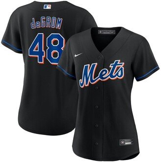 Women's Jacob deGrom Black New York Mets 2022 Alternate Replica Player Jersey