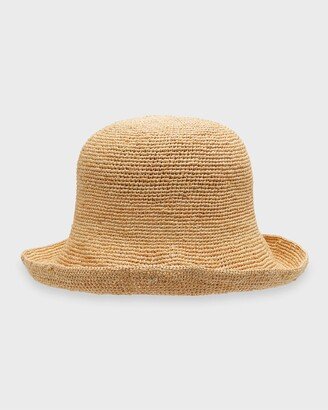 SuperDuper Raffia Straw Cloche Hat