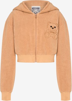 Teddy Bear Cropped Cotton Sweatshirt