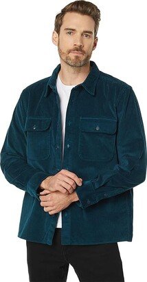 Easy Shirt - Wide Wale Cord (Mineral Blue) Men's Clothing