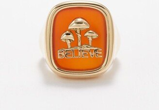 Believe Carnelian & 18kt Gold Ring