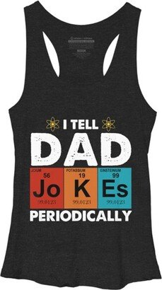 Women's Design By Humans Vintage I tell dad jokes periodically By Avocato Racerback Tank Top - Black Heather - Large