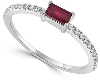 Sabrina Designs 14K 0.23 Ct. Tw. Diamond & Ruby Ring