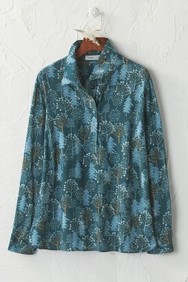 Women's Snow Glow Popover Top - Lily Pad Multi - PS - Petite Size