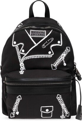 Biker Printed Backpack