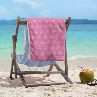 Monochrome Minimalist Tree Pattern Beach Towel - 36 x 72