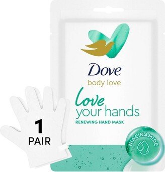 Dove Beauty Body Love Renewing Hand Mask - 1 pair