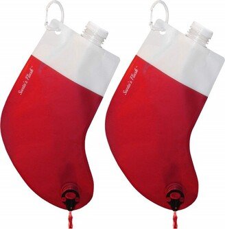 Party Flasks Santa Flask for Drinks: Funny Gag Gifts for White Elephant Christmas Gifts Exchanges; - 2 Pack