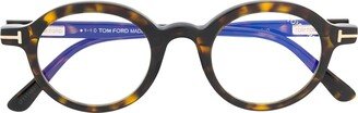 Round Tortoiseshell-Effect Glasses