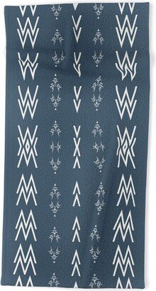 Sheila Wenzel-Ganny Minimal Blue Mudcloth Beach Towel