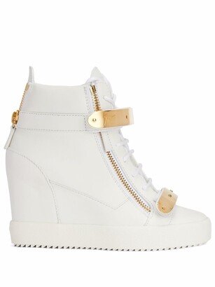 Coby wedge-heel sneakers