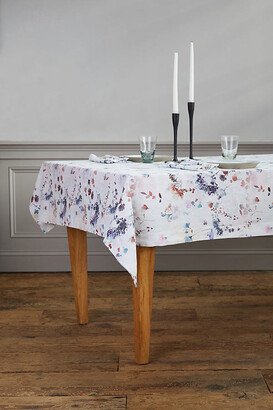 Lithuanian Linen Tablecloth, Painted Florals-AA