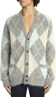 Argyle Brushed Cardigan