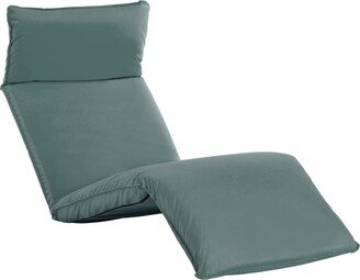 Foldable Sunlounger Oxford Fabric Gray - 68.9 x 22 x 3.9