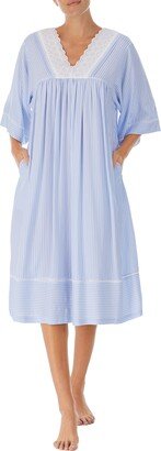 Lace Trim Stripe Caftan