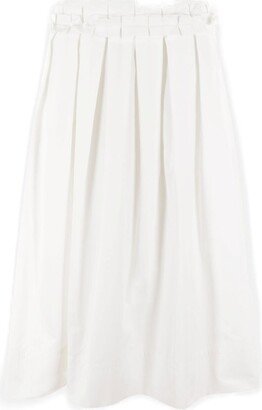 Pleated Midi Skirt-AY