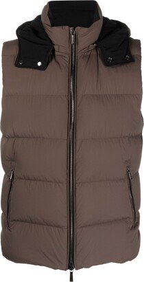 High-Neck Padded Gilet-AG