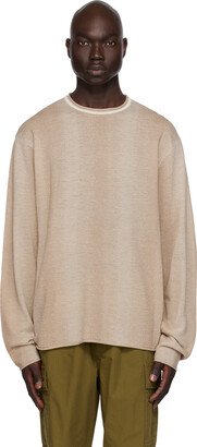 Beige Shadow Stripe Sweater