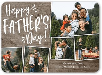 Father's Day Cards: Joyful Rustic Father's Day Card, White, 5X7, Matte, Signature Smooth Cardstock, Rounded