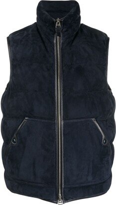 Padded Suede Gilet