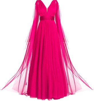 Angelika Jozefczyk Tulle Evening Gown Hot Pink