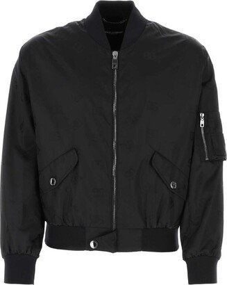 Zip-Up Logo Detailed Bomber Jacket