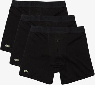 Men’s Lettered Waist Long Cotton Boxer Brief 3-Pack