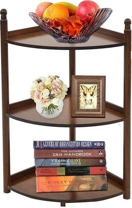 3 Tier Bamboo Multi-Functional Wall Corner Shelf Freestanding - 29