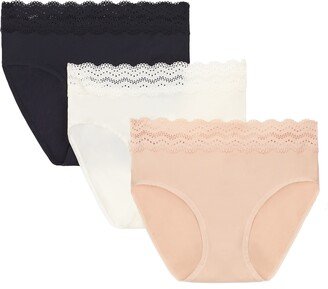 Lace Trim Smooth Briefs - Pack of 3