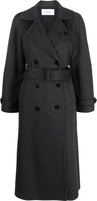 Lady double-breasted wool coat