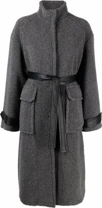 Solleciti Donna Belted High-Neck Wool Coat