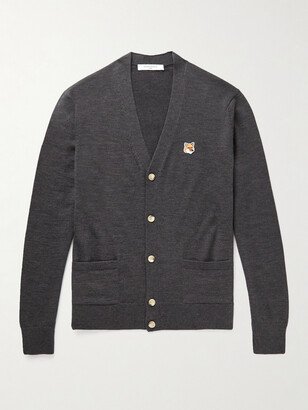 Logo-Appliquéd Wool Cardigan