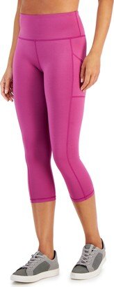 Id Ideology Women's Compression High-Rise Side-Pocket Cropped Leggings, Created for Macy's