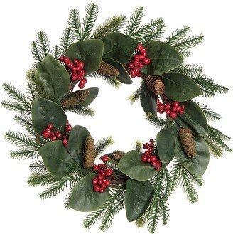 Foam 24In Christmas Holiday Berry Artificial Wreath