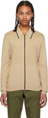 Beige Zip Sweater-AA