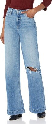 Women's Leenah 32 high Rise Wide Leg in Rock on Destructed