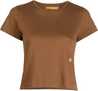 cropped short-sleeve T-shirt