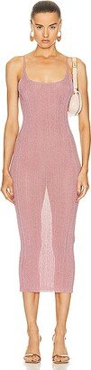 Sparkle Spagetti Maxi Dress in Pink