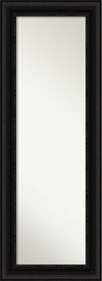 Non-Beveled Full Length On The Door Mirror - Parlor Frame - Parlor Black - Outer Size: 20 x 54 in