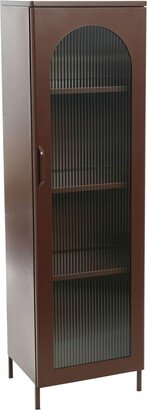 Solstice Metal Cabinet with Arched Glass Door