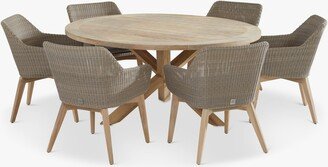 4 Seasons Outdoor Avila 6-Seater Round Garden Dining Table & Chairs Set