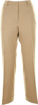 Camel High-waisted Trousers