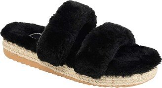 Faux Fur Relaxx Slipper (Black) Women's Shoes