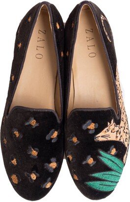 HOUSE OF ZALO Leopard Slipper In Chocolate