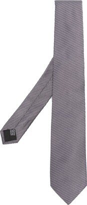 Geometric-Jacquard Silk Tie