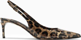 Patent leather animal slingback-AA