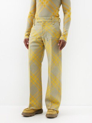 Checked Wool Trousers