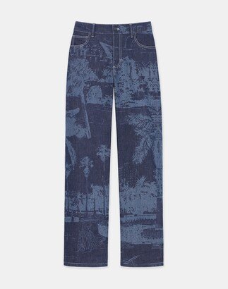 L148 Denim Postcards Laser Print York Jean